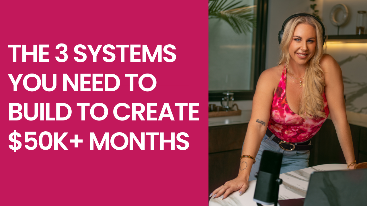 Tatum presenting The 3 Systems You Need to Build to Create $50K+ Months